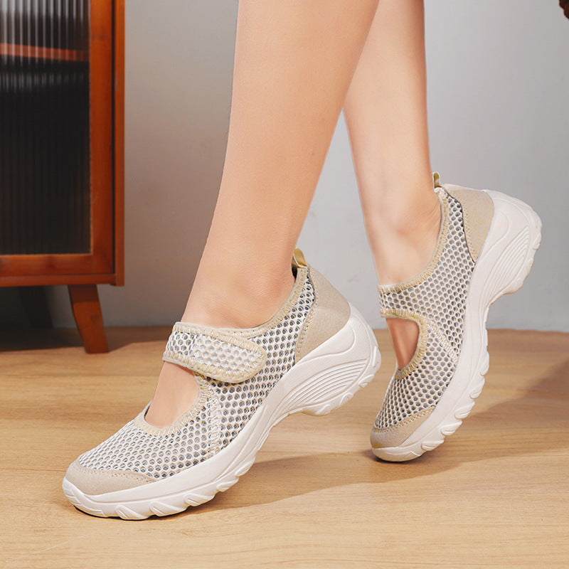 Women's Breathable Hook-and-Loop Shoes
