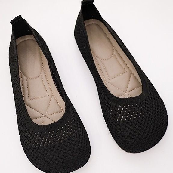 Women's Ballet Flats with Breathable Upper and Soft Insole