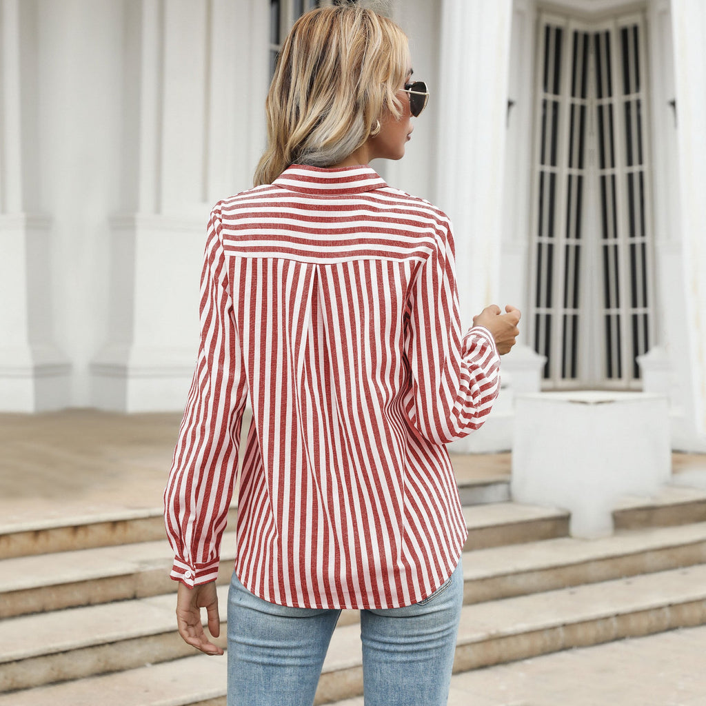 Women's Striped Long-Sleeve Shirt