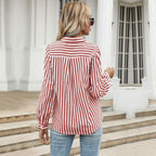 Women's Striped Long-Sleeve Shirt