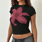 Women's Floral Crop T-Shirt