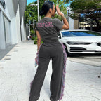 Women's Leisure Suit with Fringed Details