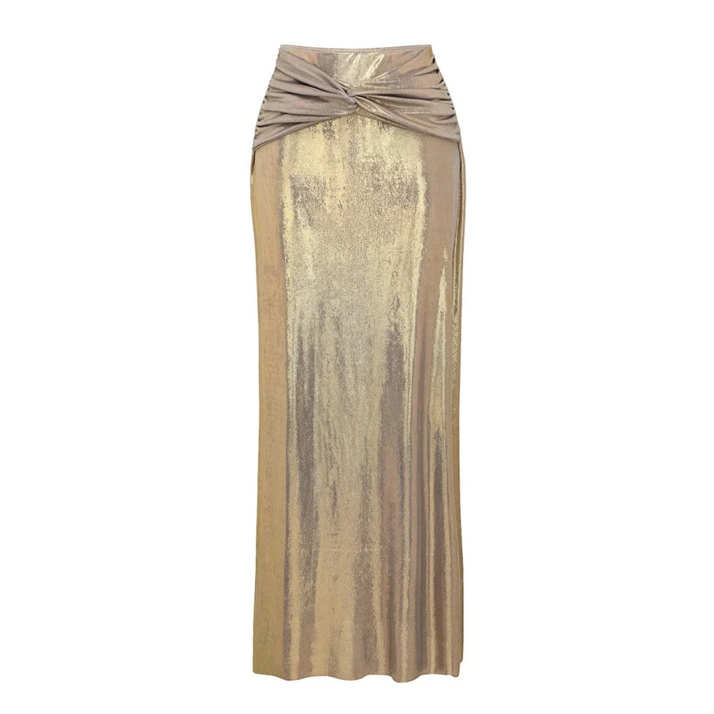 Women's Swimsuit Set with Refined Cut and Versatile Maxi Skirt