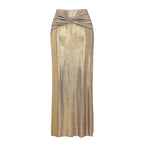 Women's Swimsuit Set with Refined Cut and Versatile Maxi Skirt