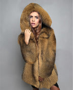 Women's Luxury Faux Fur Coat