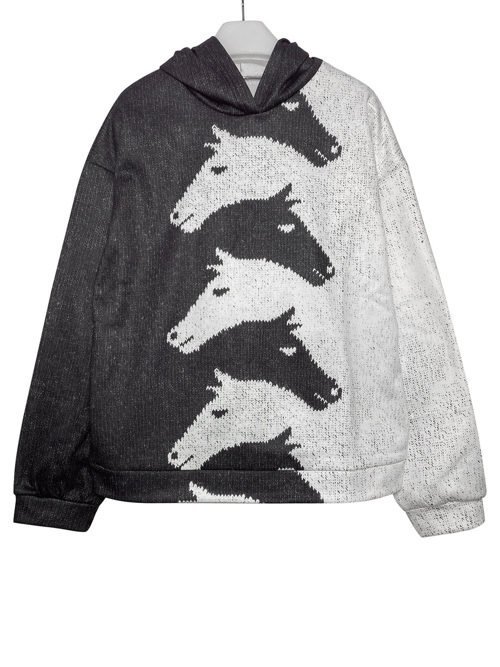 Women's Cozy Horse Print Hoodie