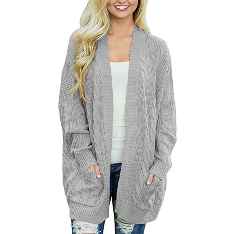 Women's Chunky Knit Cardigan with Deep Pockets