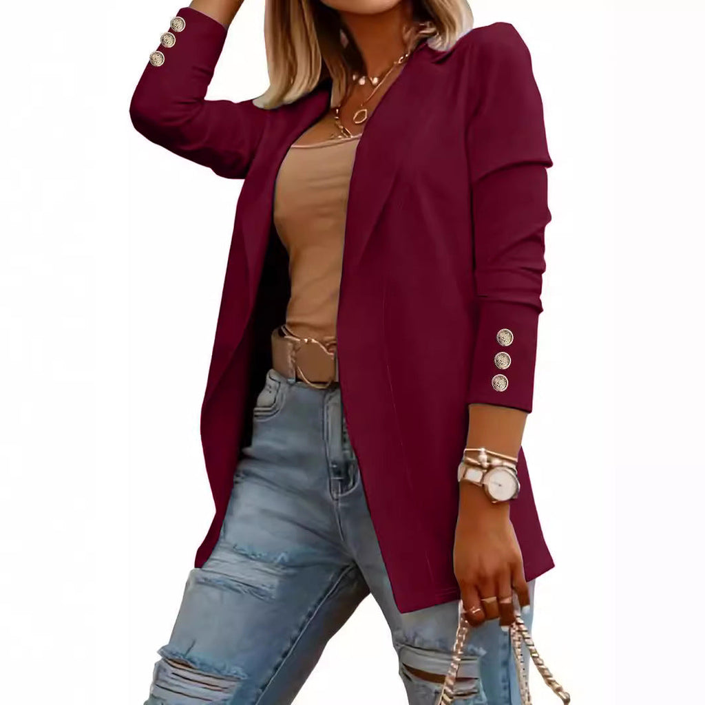 Elegant Blazer with Glamorous Buttons and Tailored Fit