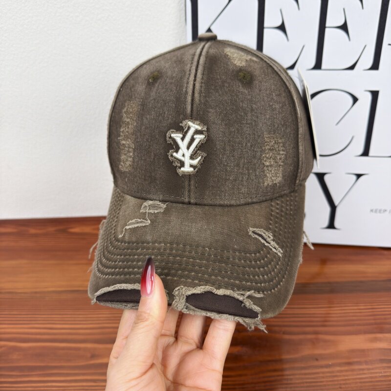 Men's Distressed Denim Adjustable Baseball Cap