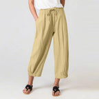 Women's Elegant Loose Palazzo Pants with Elastic Waistband