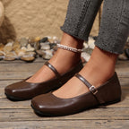 Women's Ballet Flats with Elegant Strap and Comfortable Sole