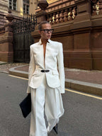 Elegant Blazer with Modern Cut and Unique Details