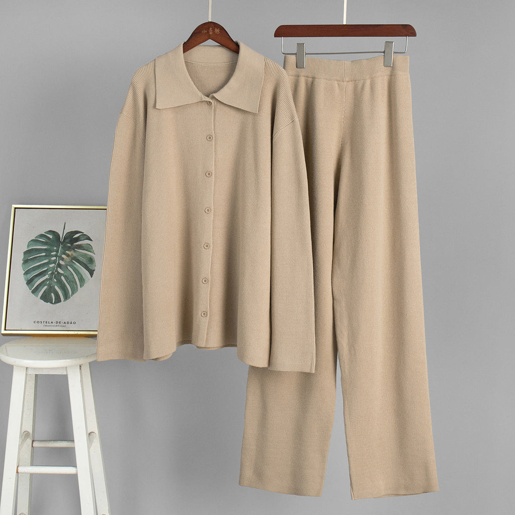 Women's Comfortable Knit Ensemble in Soft Cotton