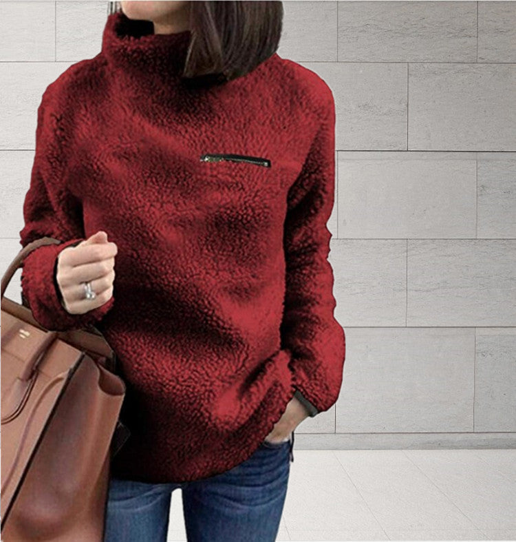 Women's High-Neck Fleece Pullover