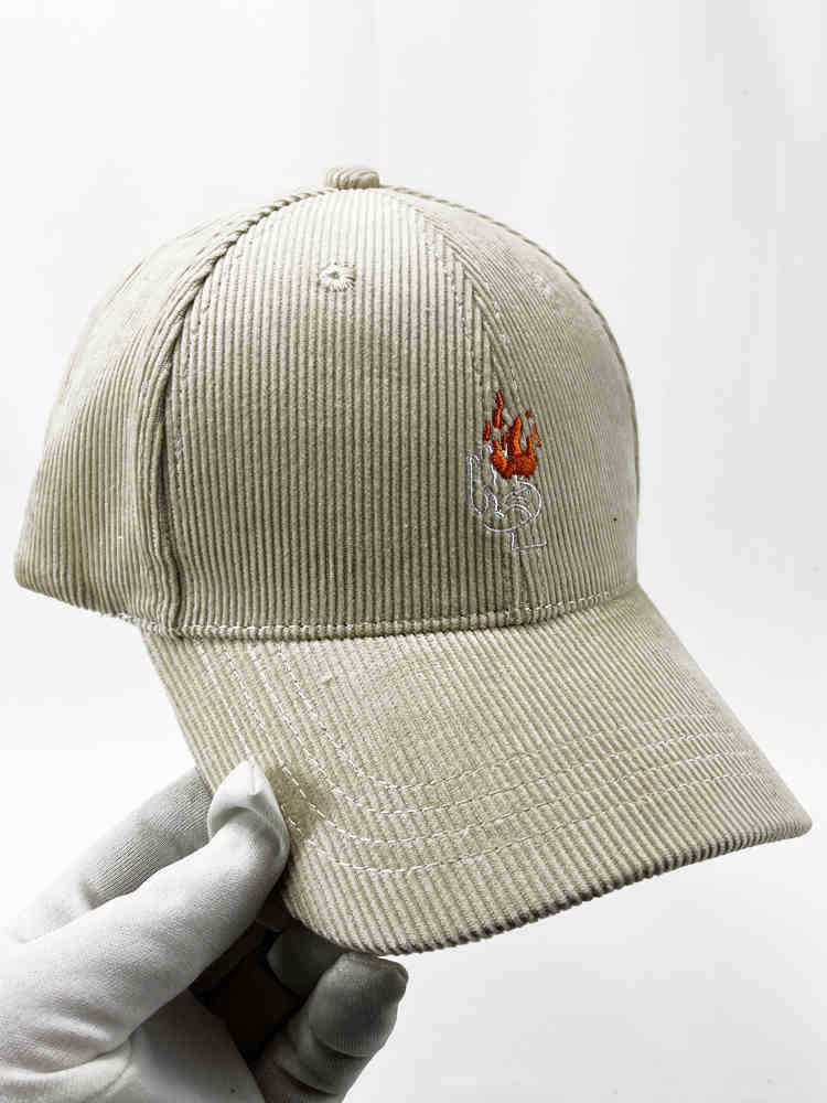 Corduroy Graphic Baseball Cap