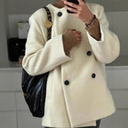 Women's Elegant Double-Breasted Wool Jacket