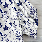Women's Floral Print Short Sleeve Blouse