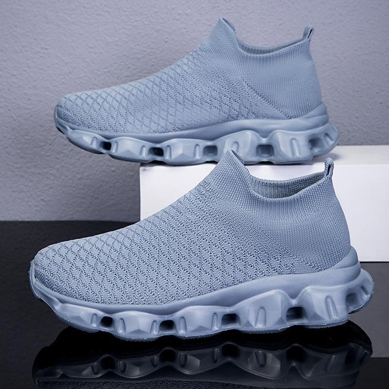 Women's Breathable Knit Running Shoes with Non-Slip Sole