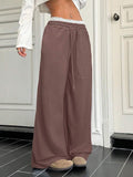 Women's Comfortable Wide-Leg Casual Pants with Elastic Waistband