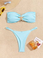 Women's Bandeau Bikini with Elegant Closure