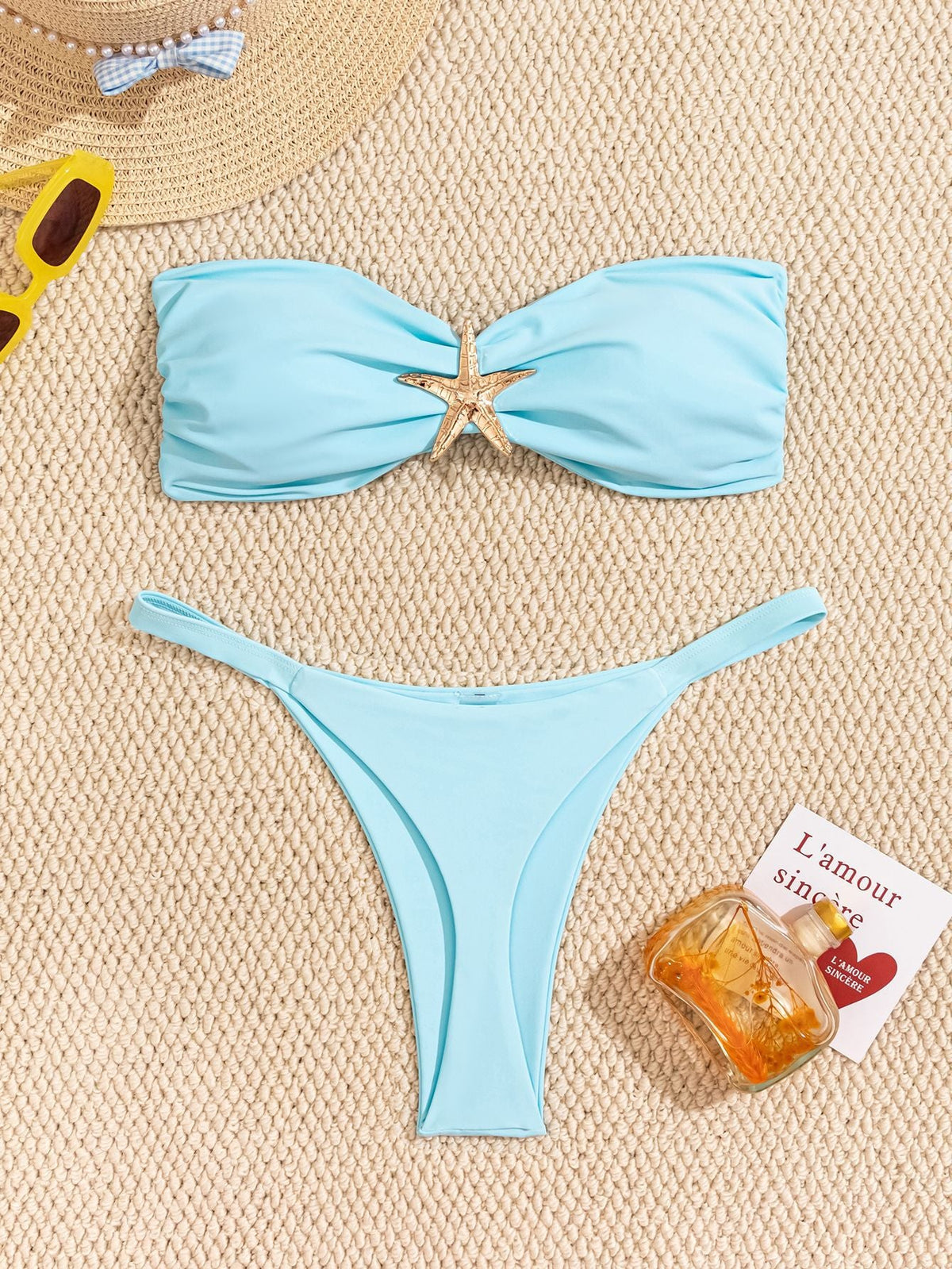 Women's Bandeau Bikini with Elegant Closure