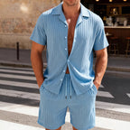 Men's Ribbed Fine Knit Lounge Set