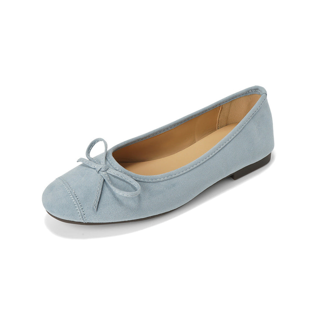 Women's Ballet Flats with Bow Accent and Soft Padding