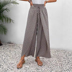 Women's Floral Maxi Skirt with Side Slit