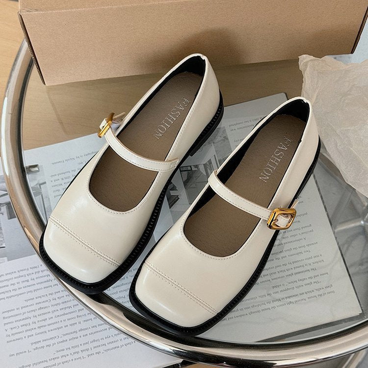 Women's Ballet Flats with Buckle Detail