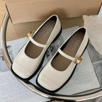 Women's Ballet Flats with Buckle Detail