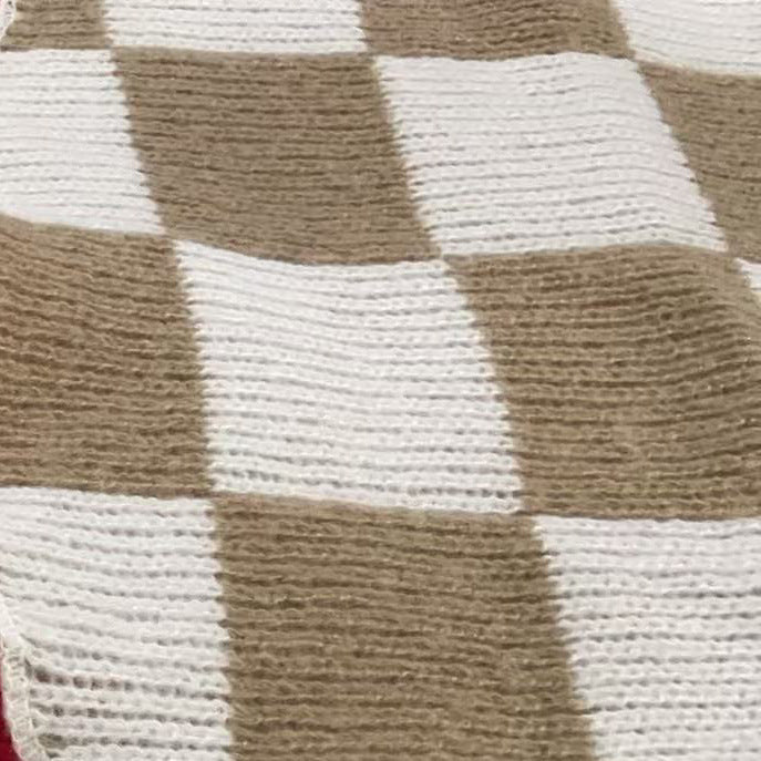 Women's Chunky Knit Cardigan in Modern Plaid