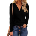 Women's Long Sleeve Shirt with Button Details