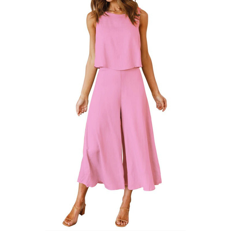 Women's Flowy Wide-Leg Jumpsuit