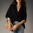 Women's Airy Short-Sleeve Blouse in Modern Oversized Cut