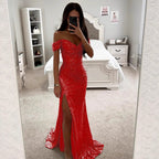 Women's Evening Dress with Shimmering Sequins