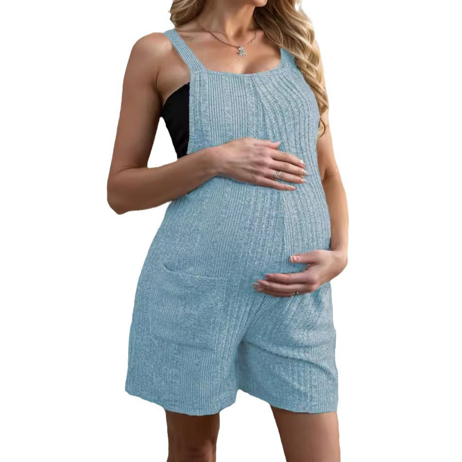 Women's Casual Strap Jumpsuit with Practical Pocket Design