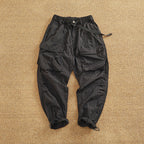 Women's Cargo Pants with Elastic Waistband and Multifunctional Pockets