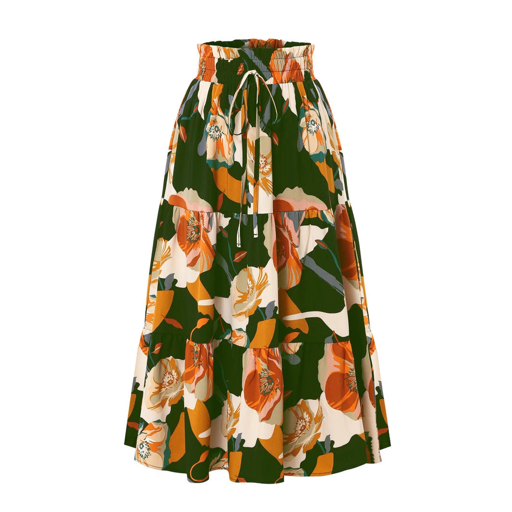 Women's Floral Midi Skirt