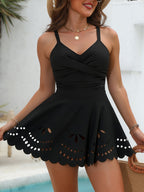 Women's Swimsuit with Sophisticated Skirt Look and Elegant Ruffled Hem