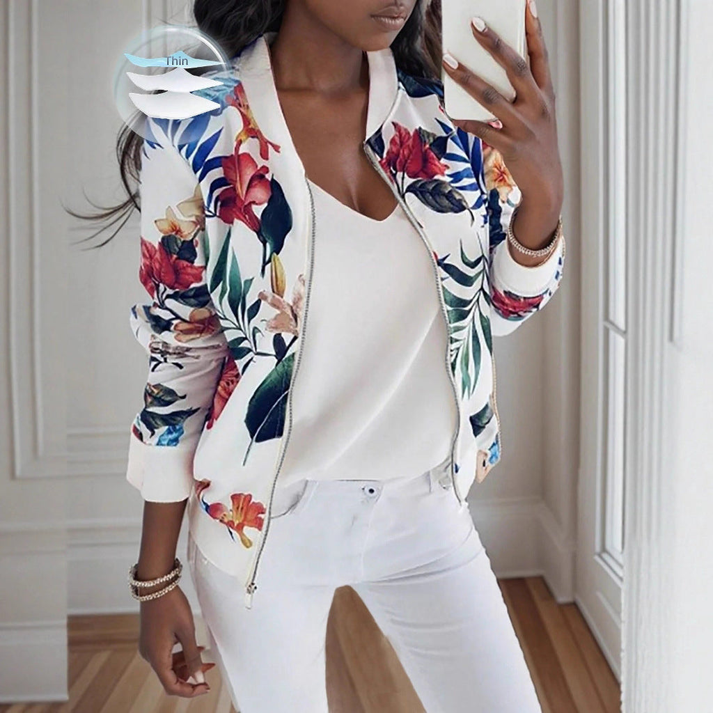 Women's Floral Bomber Jacket