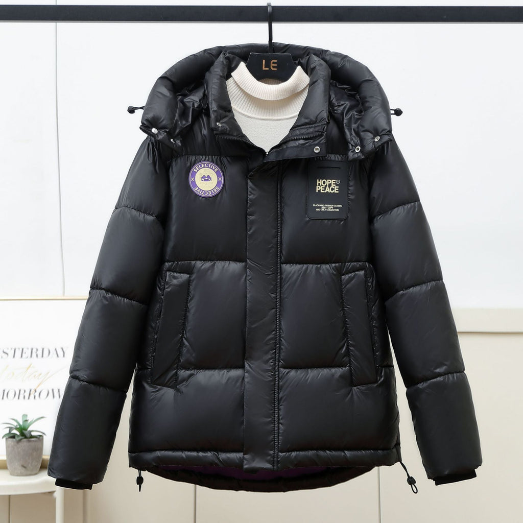 Down Jacket with Hood and Zipper