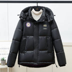 Down Jacket with Hood and Zipper