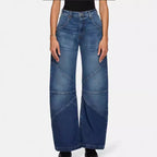 Women's Wide-Leg Jeans with Seam Detail