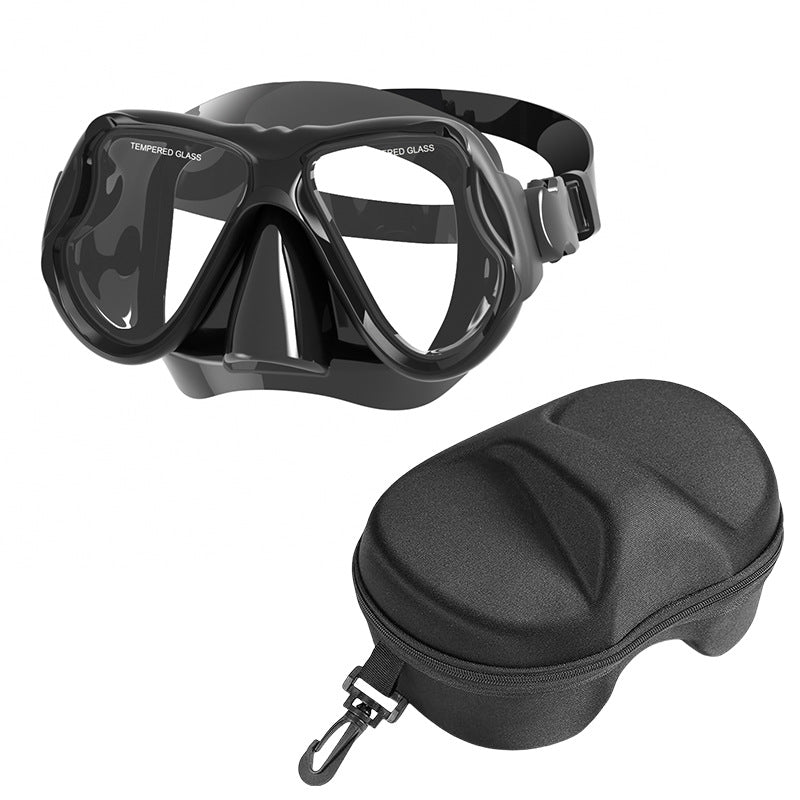 Diving mask with wide field of vision