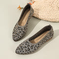 Women's Ballet Flats with Leopard Print and Soft Footbed