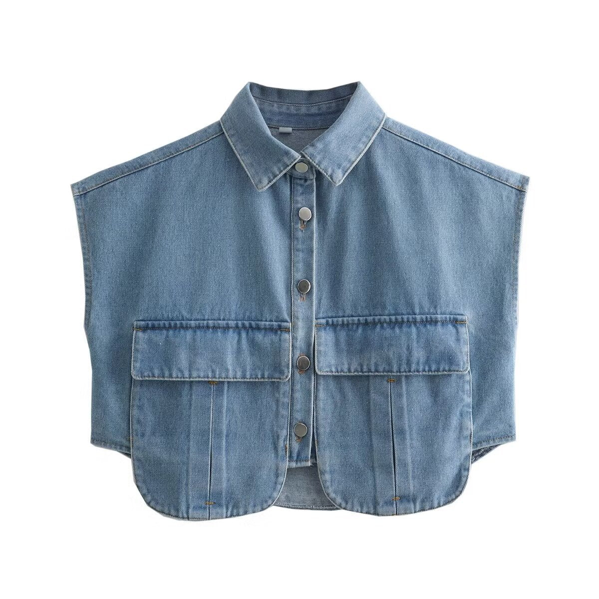 Women's Sleeveless Utility Blouse with Pockets