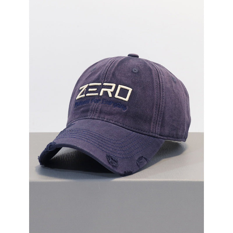 Men's Distressed Cotton Baseball Cap