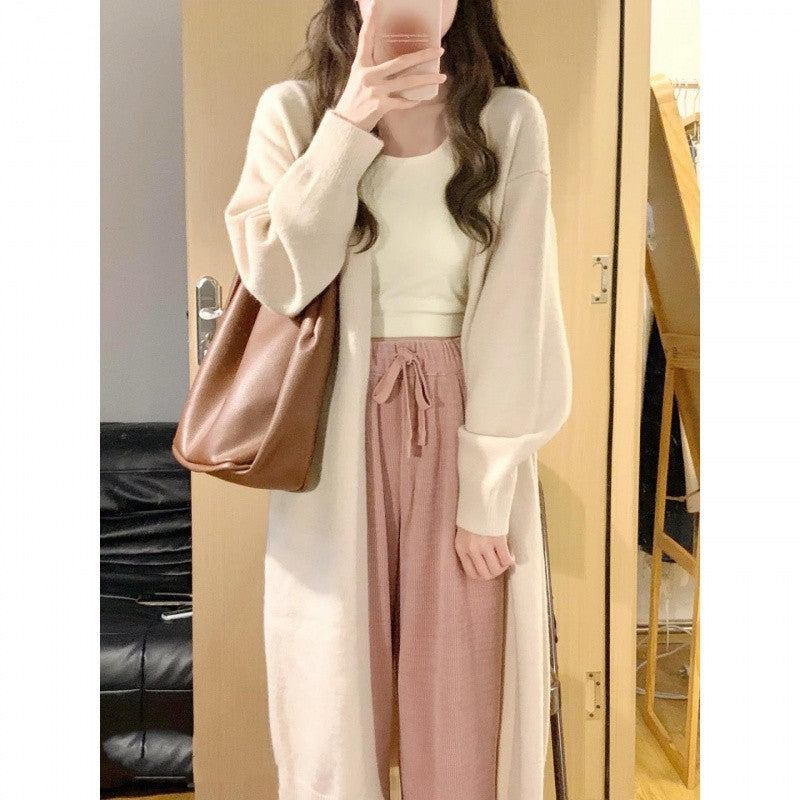 Women's Cozy Oversized Cardigan with Puff Sleeves