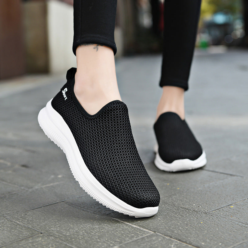 Women's Breathable Casual Sneakers with Flexible Slip-On Design
