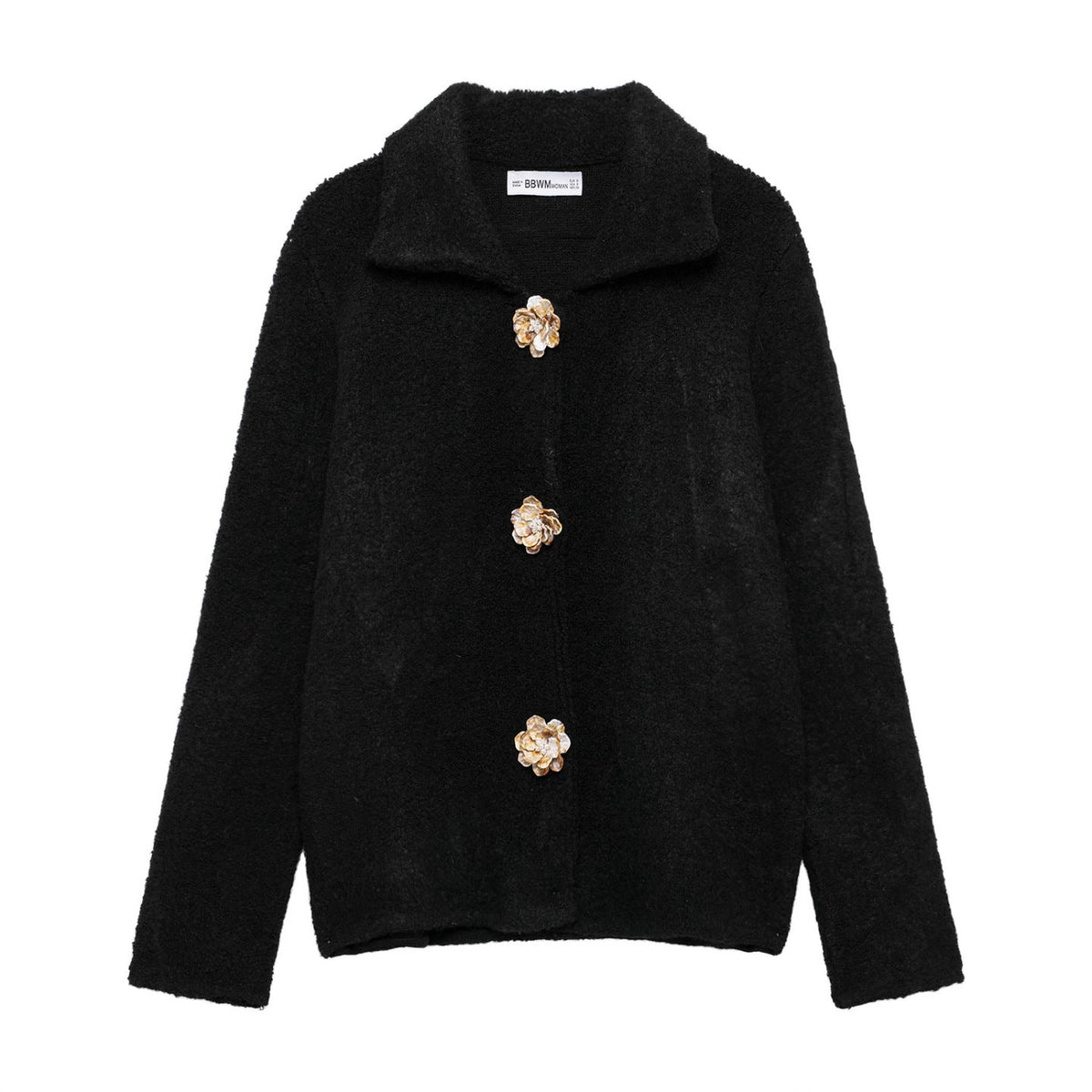 Women's Elegant Cardigan with Decorative Button Details